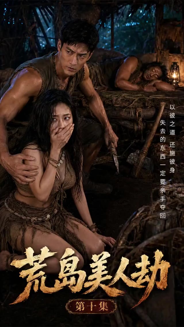 AI短剧荒岛美人劫通过模拟丛林色狼突袭少妇海滩性爱情节博取眼球