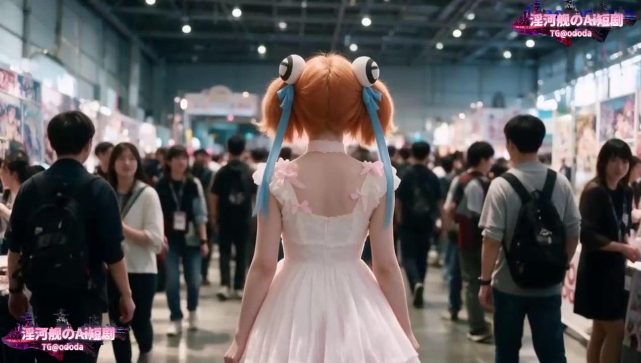 AC娘逛漫展 AI成人短剧 惊艳漫展现场以华丽装扮与禁忌反差感征服观众