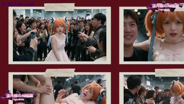AC娘逛漫展 AI成人短剧 惊艳漫展现场以华丽装扮与禁忌反差感征服观众