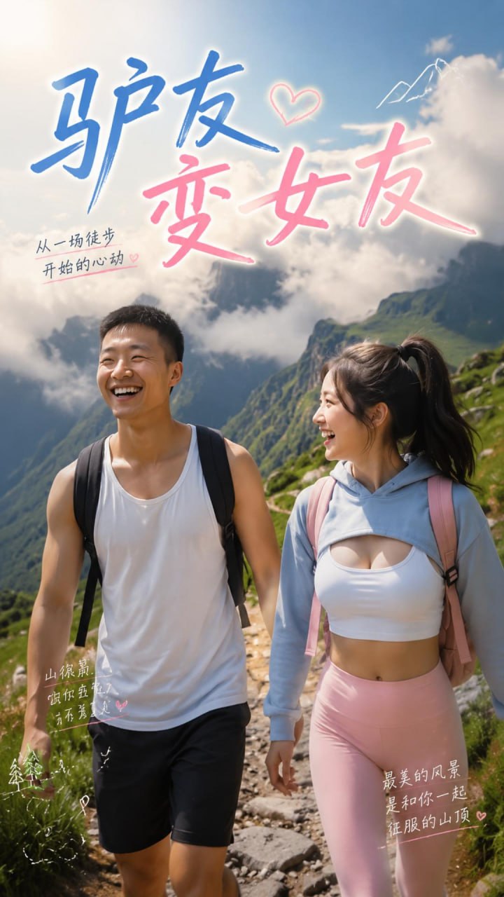 峨眉山旅行遭遇民宿满房男驴友与加拿大女孩被迫同住共赴情欲之约