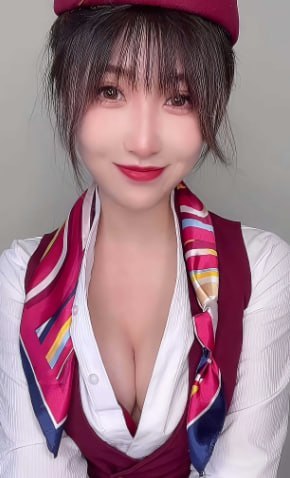 网红MissWarmJ身着酒红空姐制服进行寸止调教表演引发感官冲击