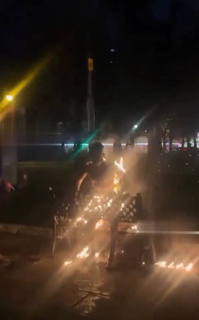 胡志明市男子因网赌输掉数十亿巨款在圣母大教堂附近当街自焚