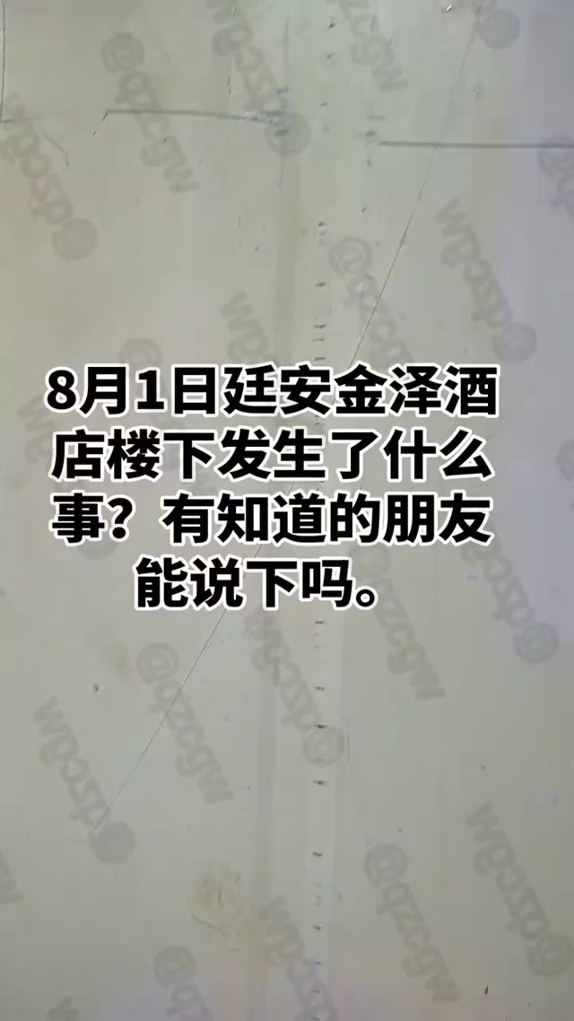陕西延安金泽国际酒店发生命案男子持刀连续捅刺女子后自杀