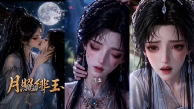 月照绯玉 AI成人短剧 细腻视觉呈现两名女性在月光下的情感沉沦与肉体纠缠