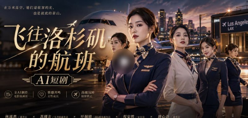 飞往洛杉矶的航班 AI成人短剧 欧美机舱禁忌情欲与身体缠绵