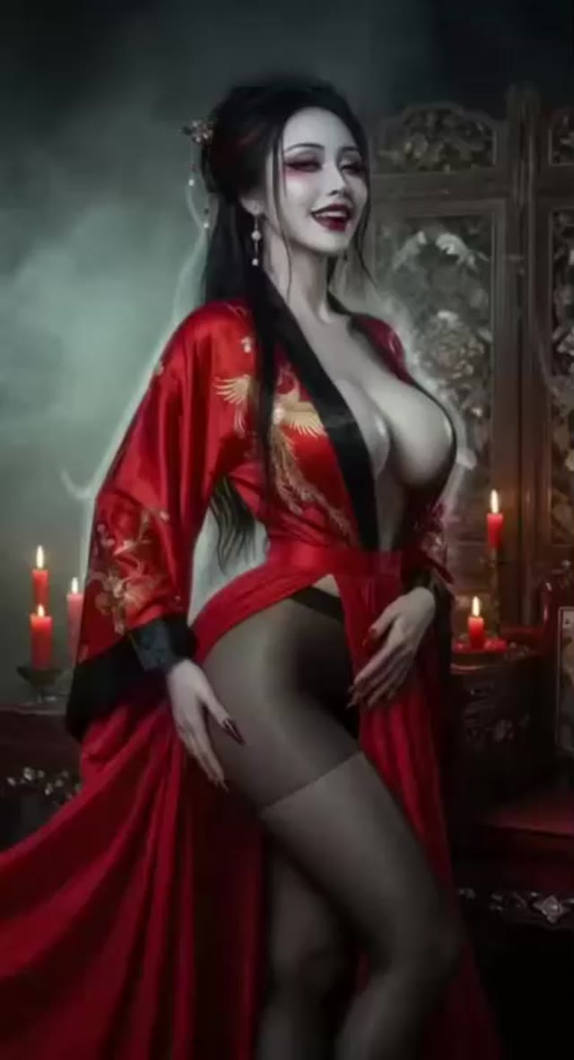 女鬼幽魂 AI成人短剧 荒郊古刹深夜惊现绝色女鬼与凡人于禅房内展开极致缠绵肉欲交锋