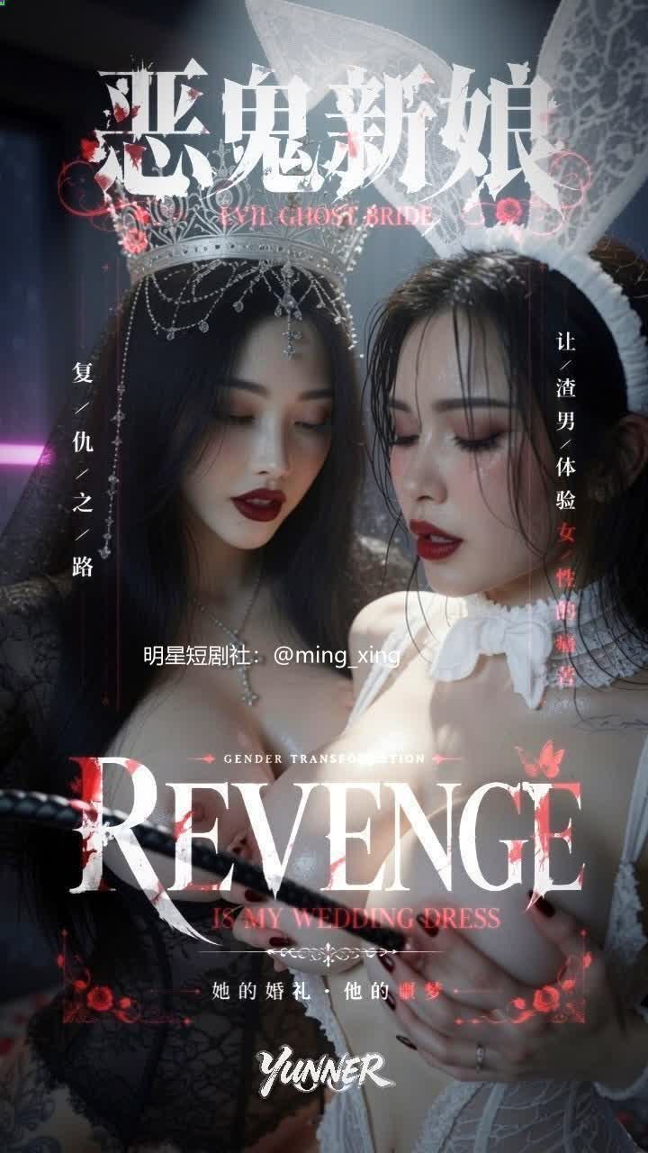 AI短剧恶鬼新娘终章曝光：明世成身着紧身兔女郎装被叶雨欣彻底开发