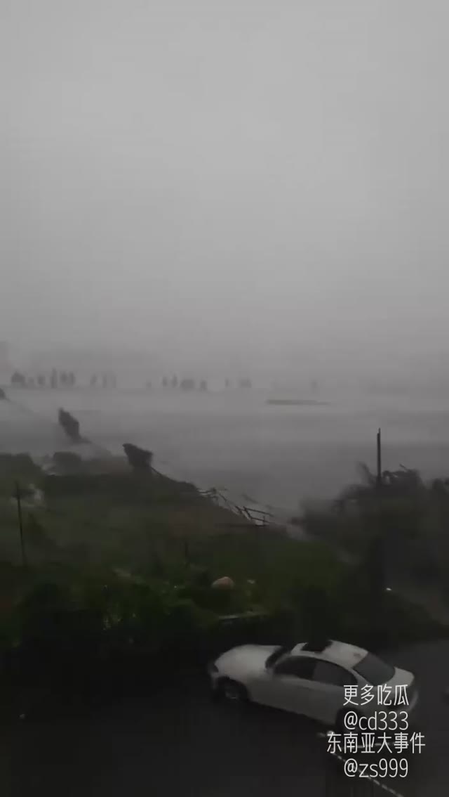今年第13号台风白海豚在浙江乐清翁垟街道沿海二次登陆