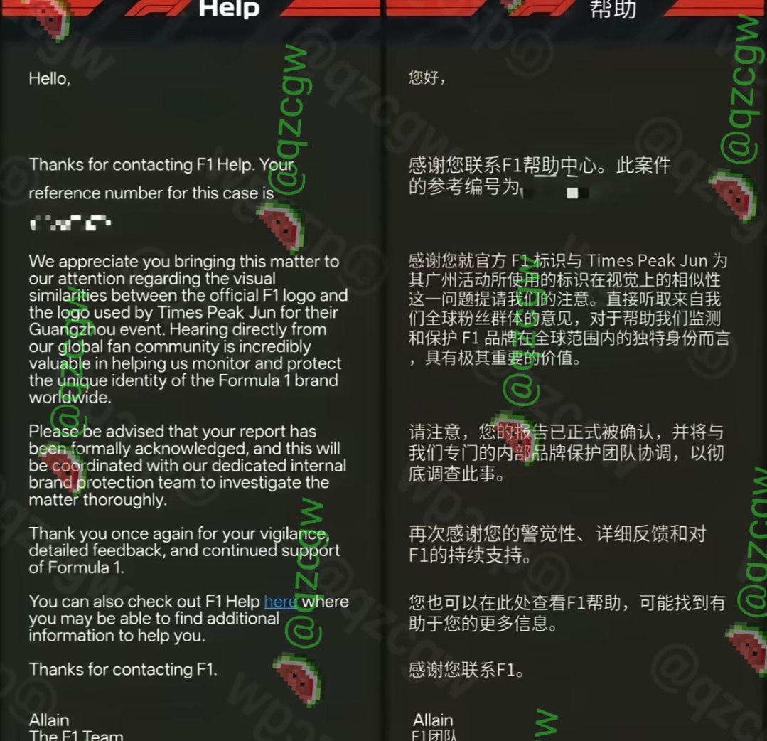 时代峰峻因时代少年团巡演Logo高度撞脸F1商标被国际IP正式介入调查