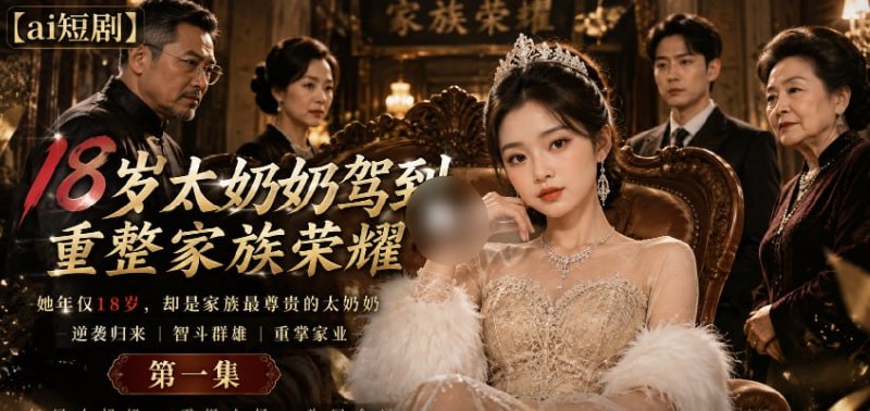 18岁太奶奶驾到重整家族荣耀 AI成人魔改短剧 重生太奶奶回归家族开启禁忌情欲之旅