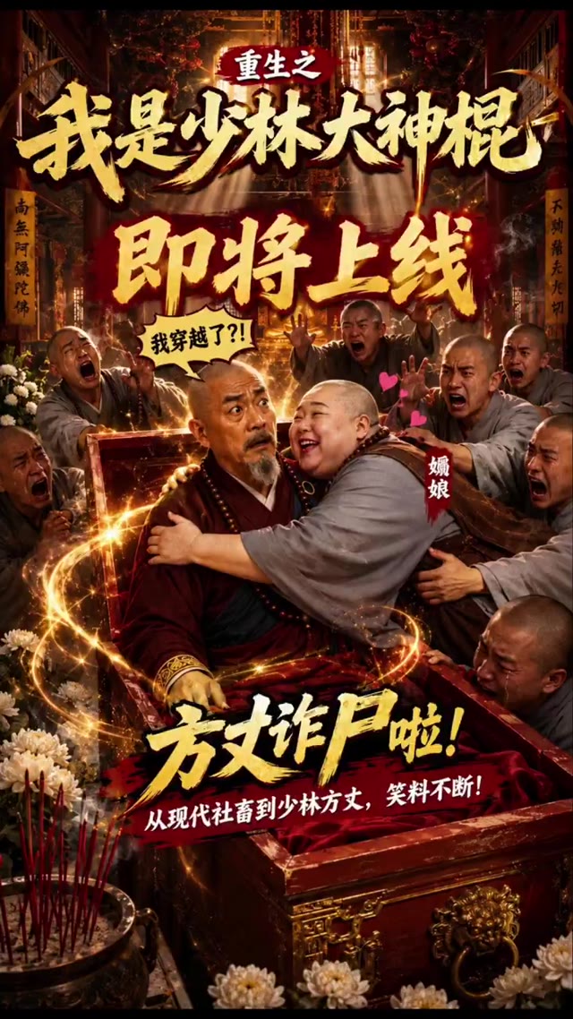 重生之我是少林大神棍 AI成人短剧 社畜李伟遭女友羞辱后穿越成少林方丈开启肉欲征服之旅